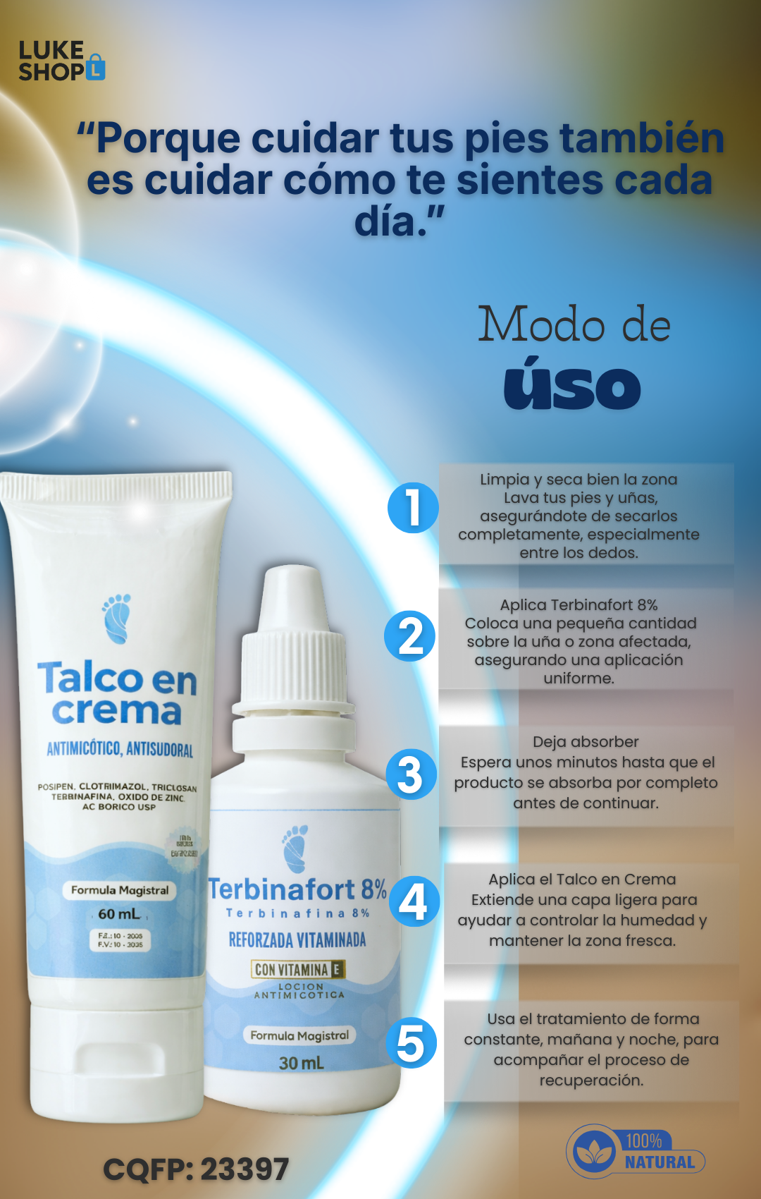PACK VERANO (TERBINAFORT + TALCO EN CREMA)
