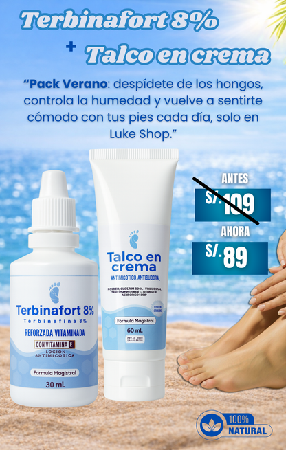 PACK VERANO (TERBINAFORT + TALCO EN CREMA)